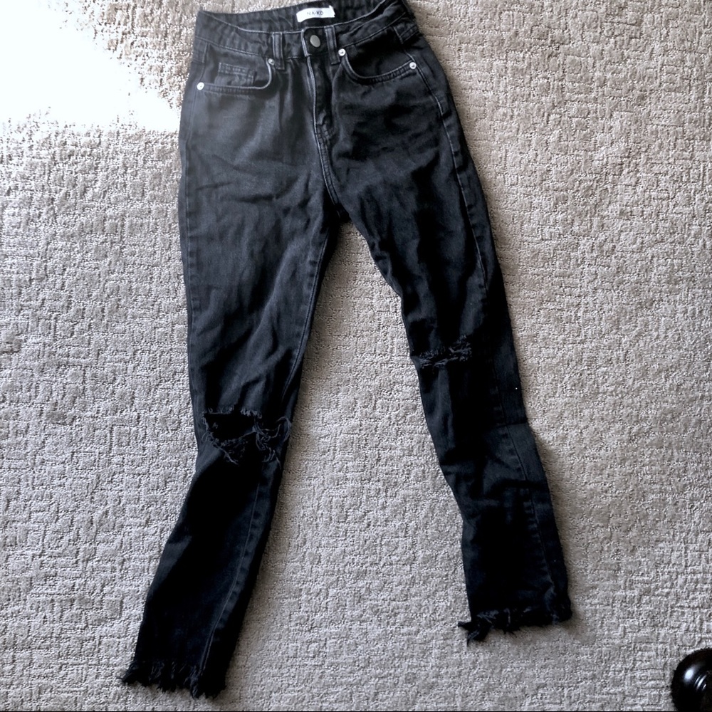 SOLD NA-KD Trend Black Mom Jeans 24W 29L $65 - Picture 7 of 8
